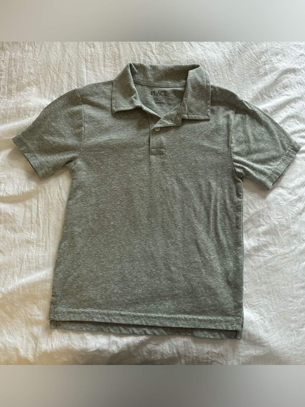 The Children's Place Heather Gray Boys Polo Shirt Size 5/6